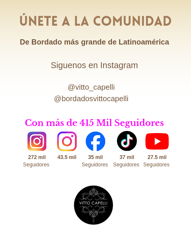 Únete a la comunidad - Instagram Vitto Capelli